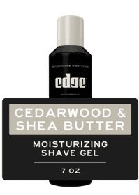 Edge Cedarwood & Shea Butter Men's Shave Gel 7 oz, Moisturizing Formula That Protects Skin