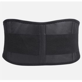 Adjustable Waist Self-heating belt protector Back Waist Support Belt Lumbar Brace Massage Band Health Care (Color: Black, size: XL)