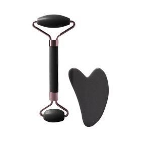 Roller for Face Neck Eye Resin Facial Massage Instrumenr Health Care Scraping Board Musclee Beauty Skincare Tools (Color: C522-black AB)