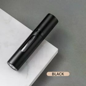5/8ml Glass Refillable Perfume Bottle with Spray Scent Pump Portable Travel Empty Cosmetic Containers Mini Spray Atomizer Bottle (Color: Black, Specification, Material: 5ml, Glass)