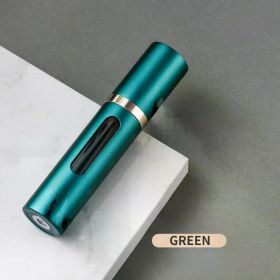 5/8ml Glass Refillable Perfume Bottle with Spray Scent Pump Portable Travel Empty Cosmetic Containers Mini Spray Atomizer Bottle (Color: Green, Specification, Material: 8ml , Glass)
