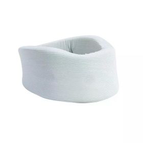 Neck Support Cervical Brace Adjustable Cervical Collar Soft Durable Foam for Relieve Cervical Pain Airplane Travel Nap Health (Color: White)