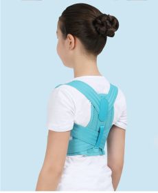 Adjustable Children Posture Corrector Back Support Belt Kids Orthopedic Corset For Kids Spine Back Lumbar Shoulder Braces Health (Color: Blue, size: S)