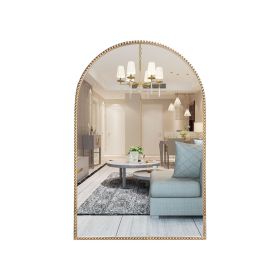 Vintage Baroque Arched Mirror (size: 36x24in)